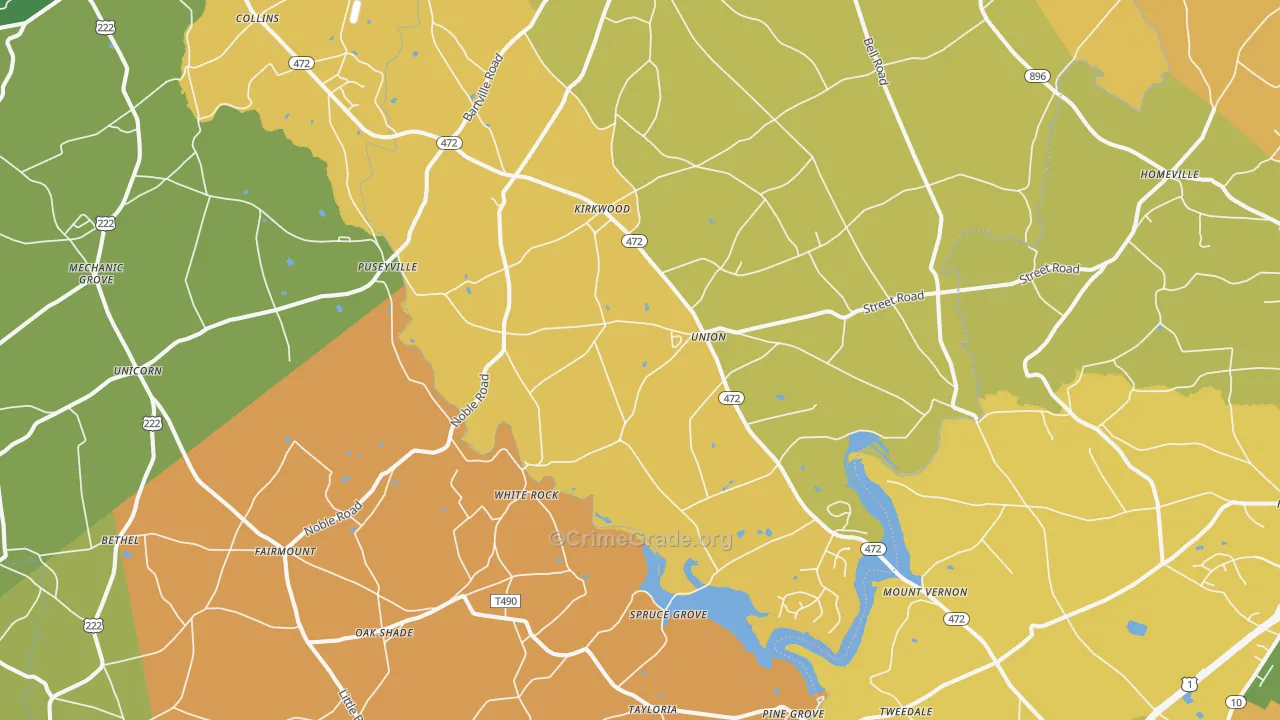 Kirkwood, PA Map of Murder Rates