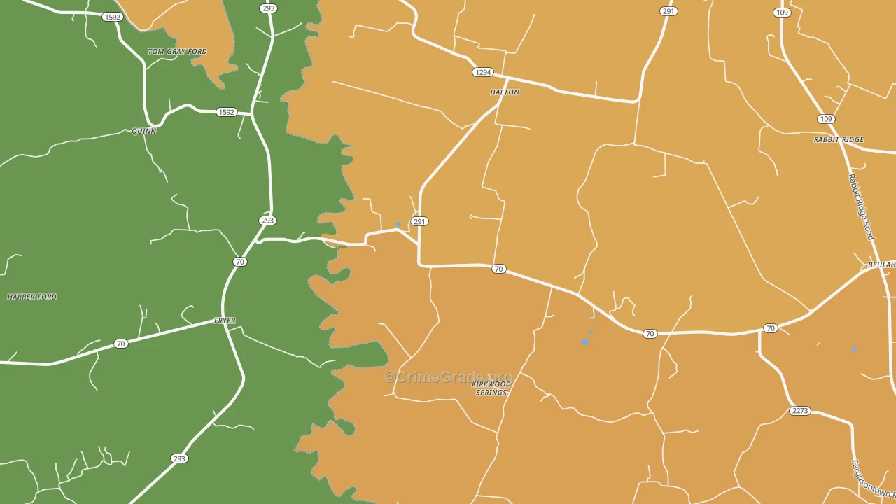 Kirkwood Springs, KY Map of Murder Rates