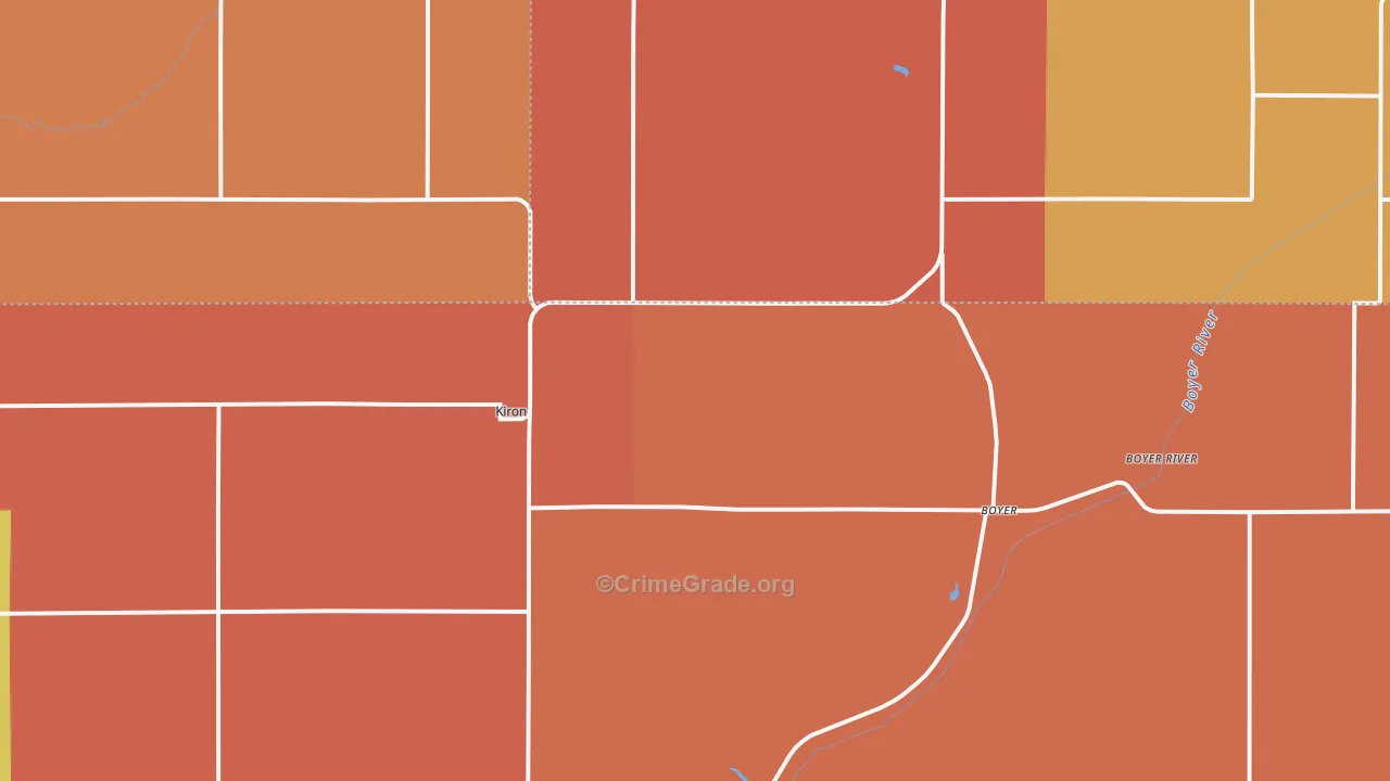 Kiron, IA Map of Murder Rates