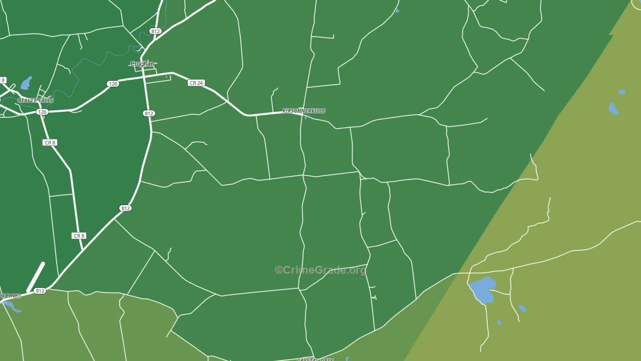 Kirschnerville, NY Map of Murder Rates