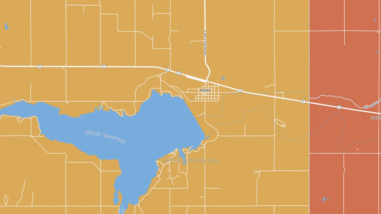 Kirwin, KS Map of Murder Rates