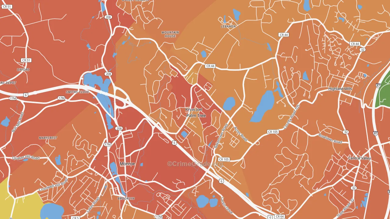 Kiryas Joel, NY Map of Murder Rates