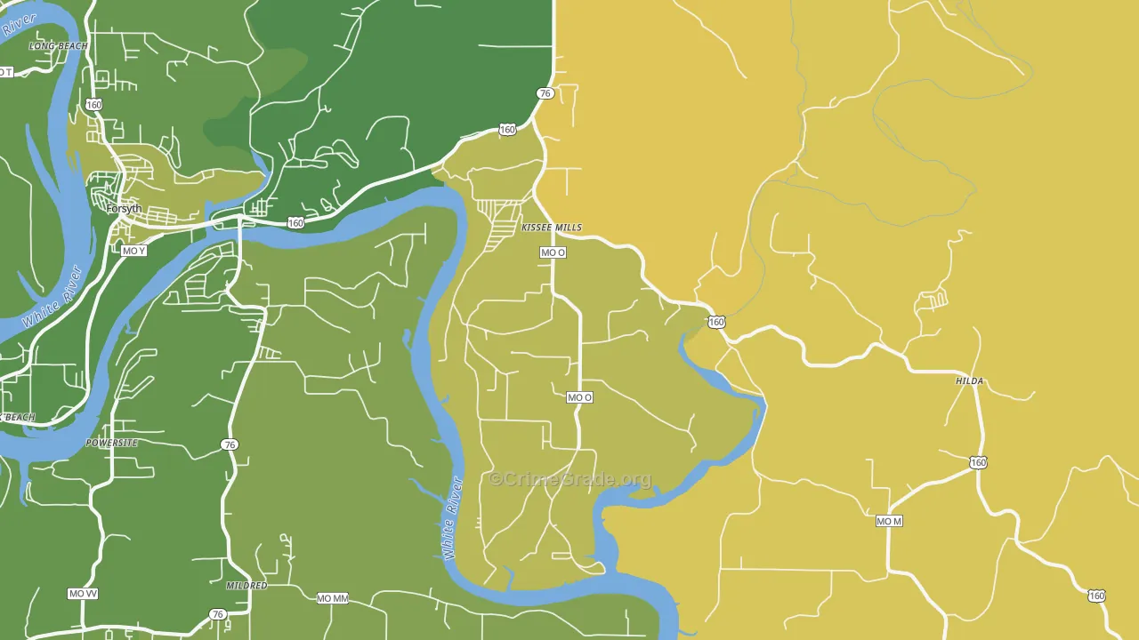 Kissee Mills, MO Map of Murder Rates