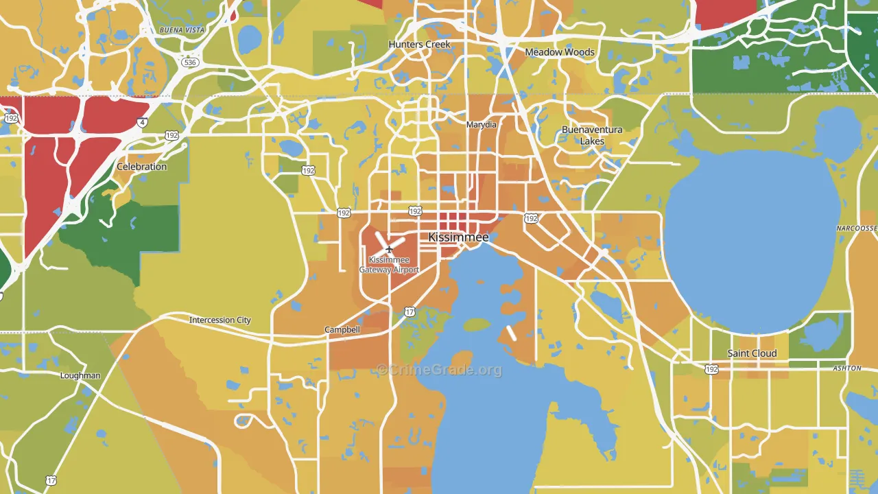 Kissimmee, FL Map of Murder Rates