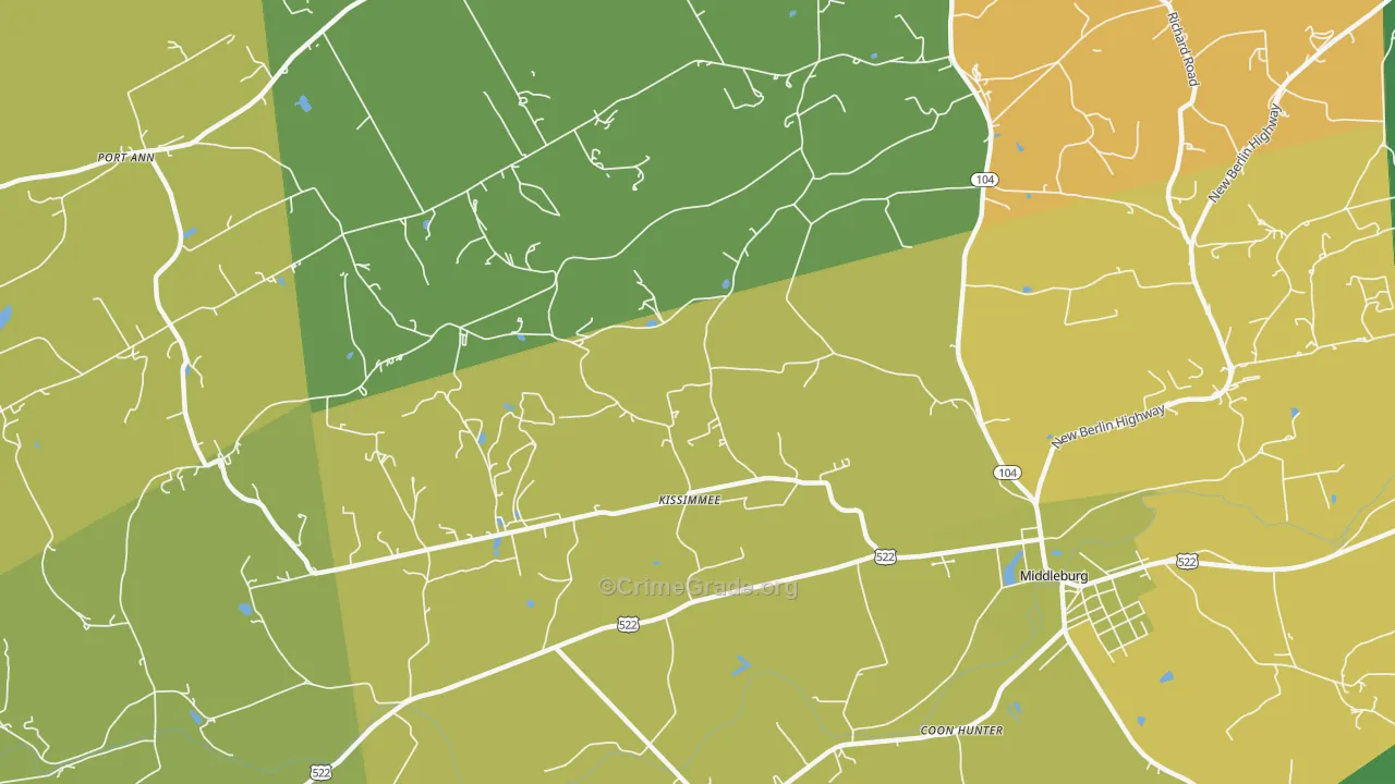 Kissimmee, PA Map of Murder Rates