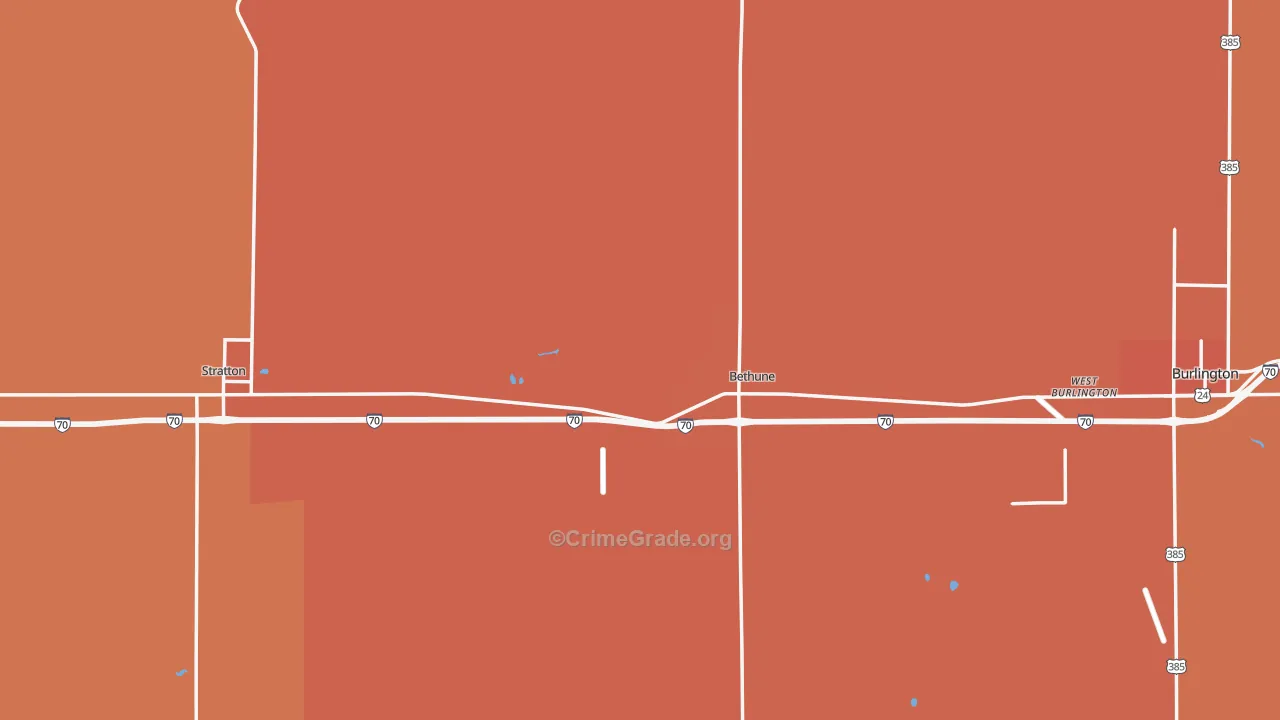 Kit Carson County, CO Map of Murder Rates