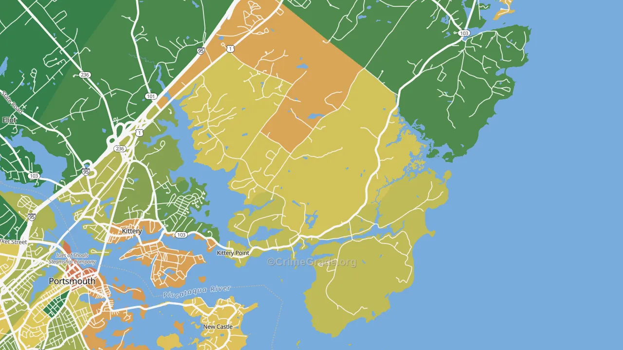 Kittery Point, ME Map of Murder Rates