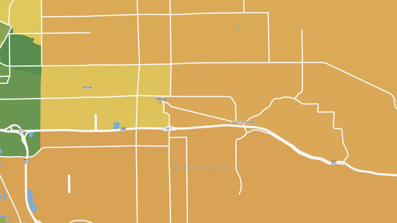 Kittitas, WA Map of Murder Rates
