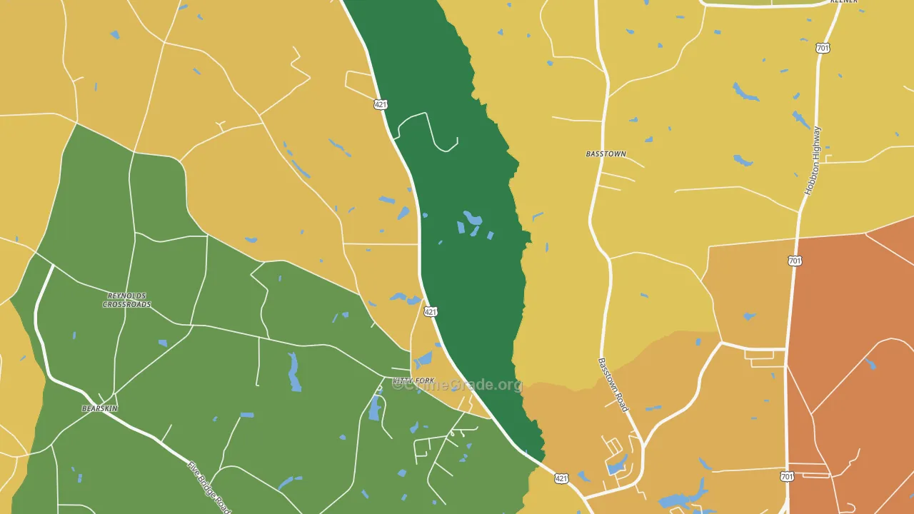 Kitty Fork, NC Map of Murder Rates