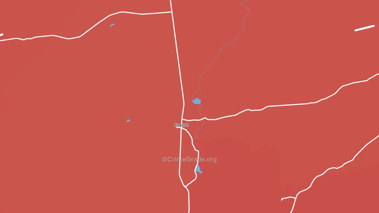 Klagetoh, AZ Map of Murder Rates