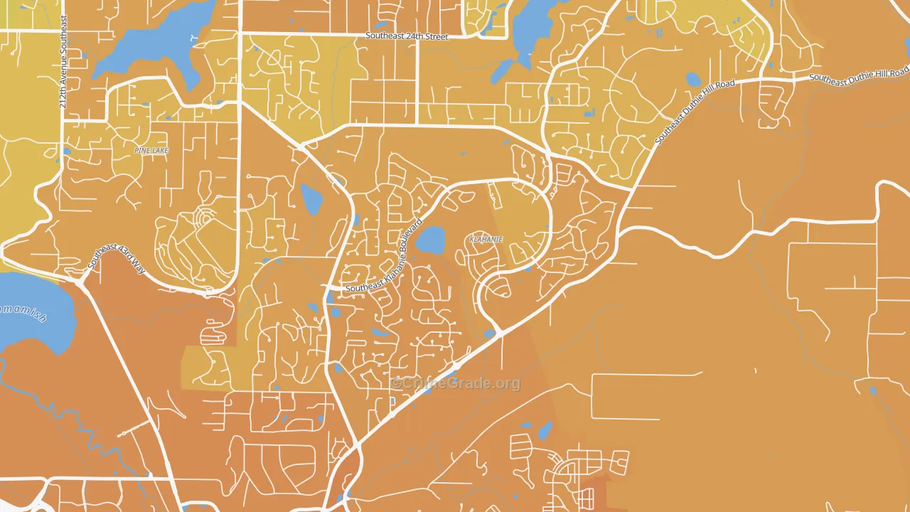 Klahanie, WA Map of Murder Rates