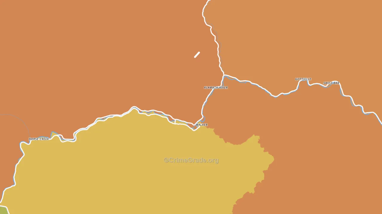Klamath River, CA Map of Murder Rates