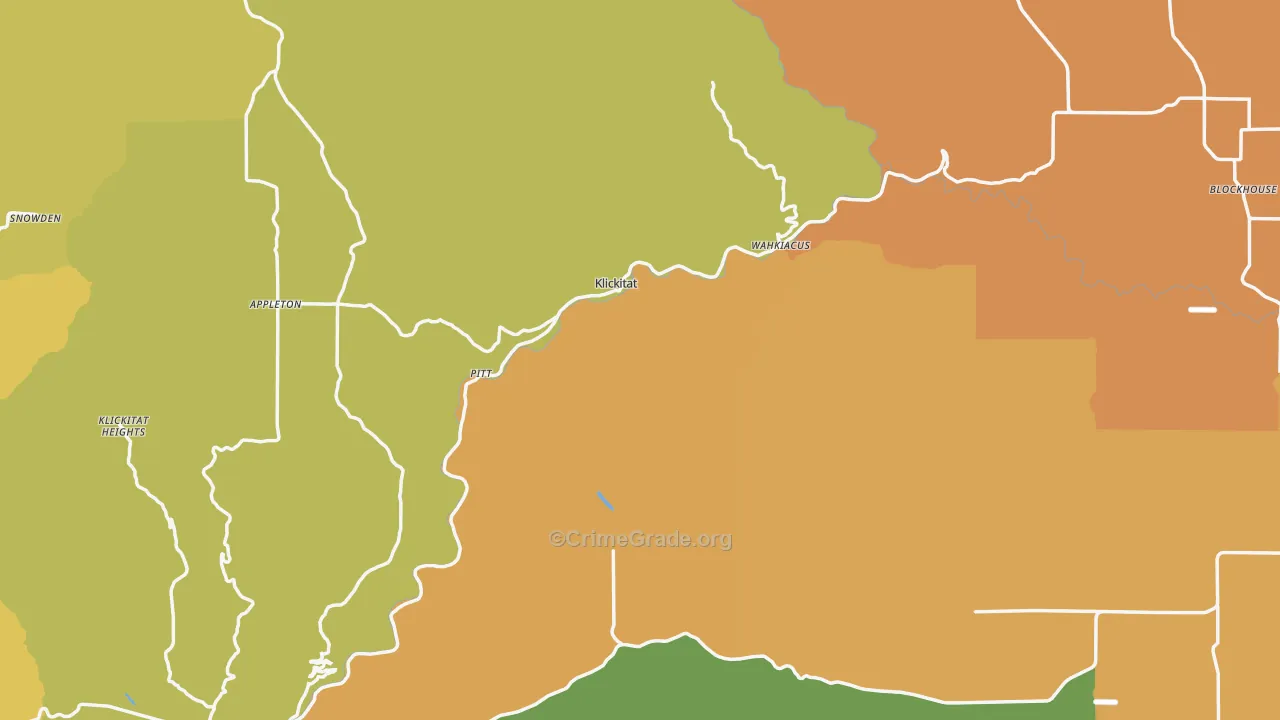 Klickitat County, WA Map of Murder Rates