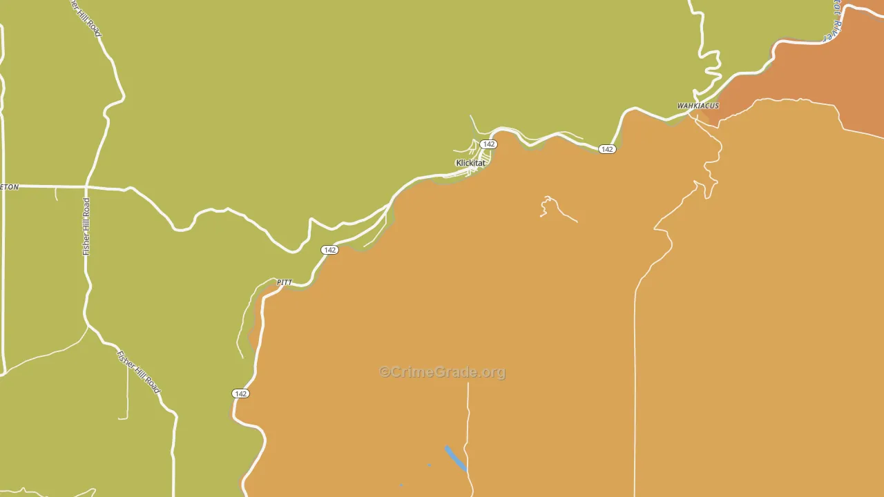 Klickitat, WA Map of Murder Rates