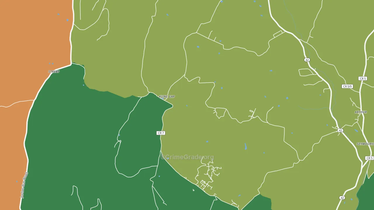 Kline Gap, WV Map of Murder Rates