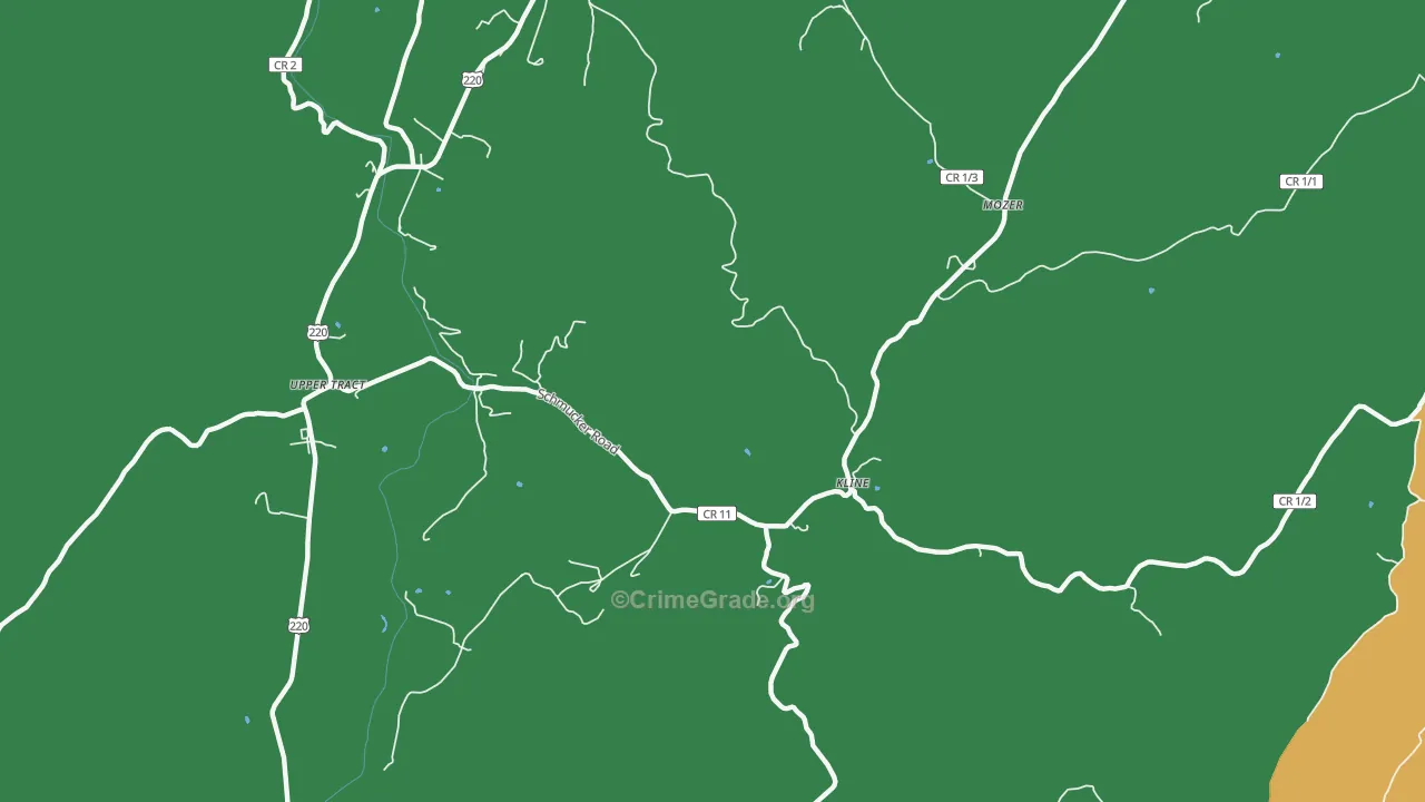 Kline, WV Map of Murder Rates