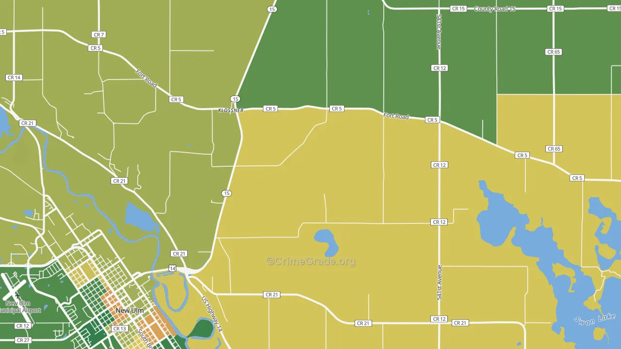 Klossner, MN Map of Murder Rates