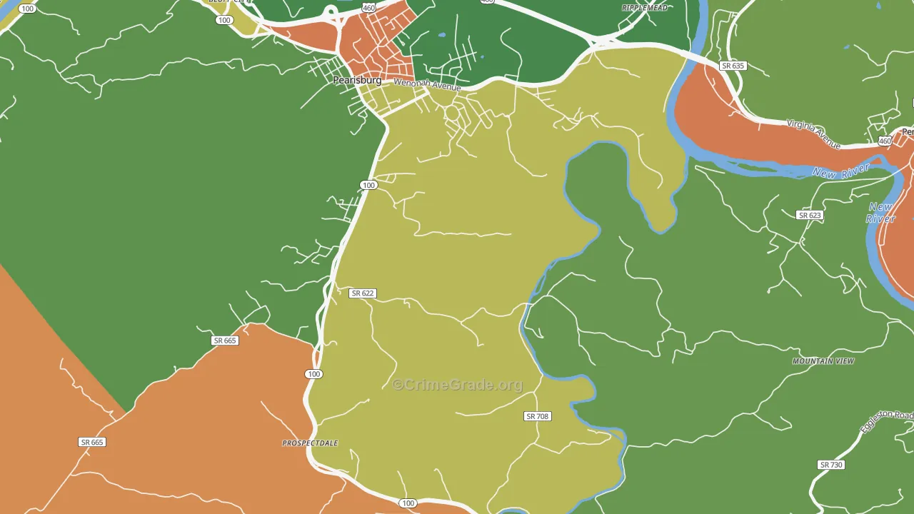 Klotz, VA Map of Murder Rates