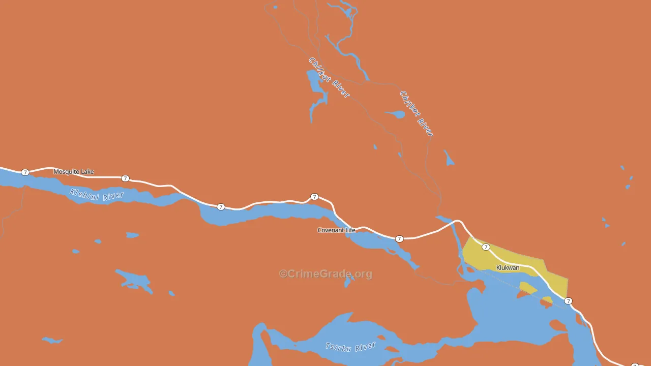 Klukwan, AK Map of Murder Rates