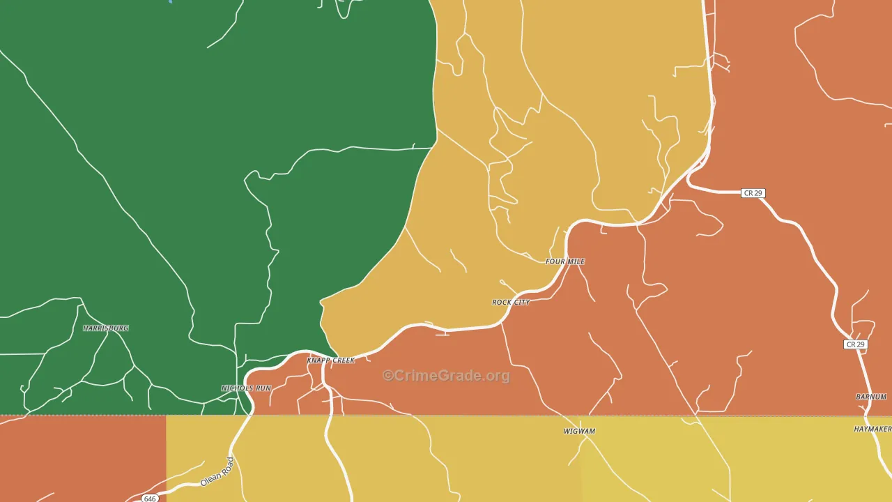 Knapp Creek, NY Map of Murder Rates