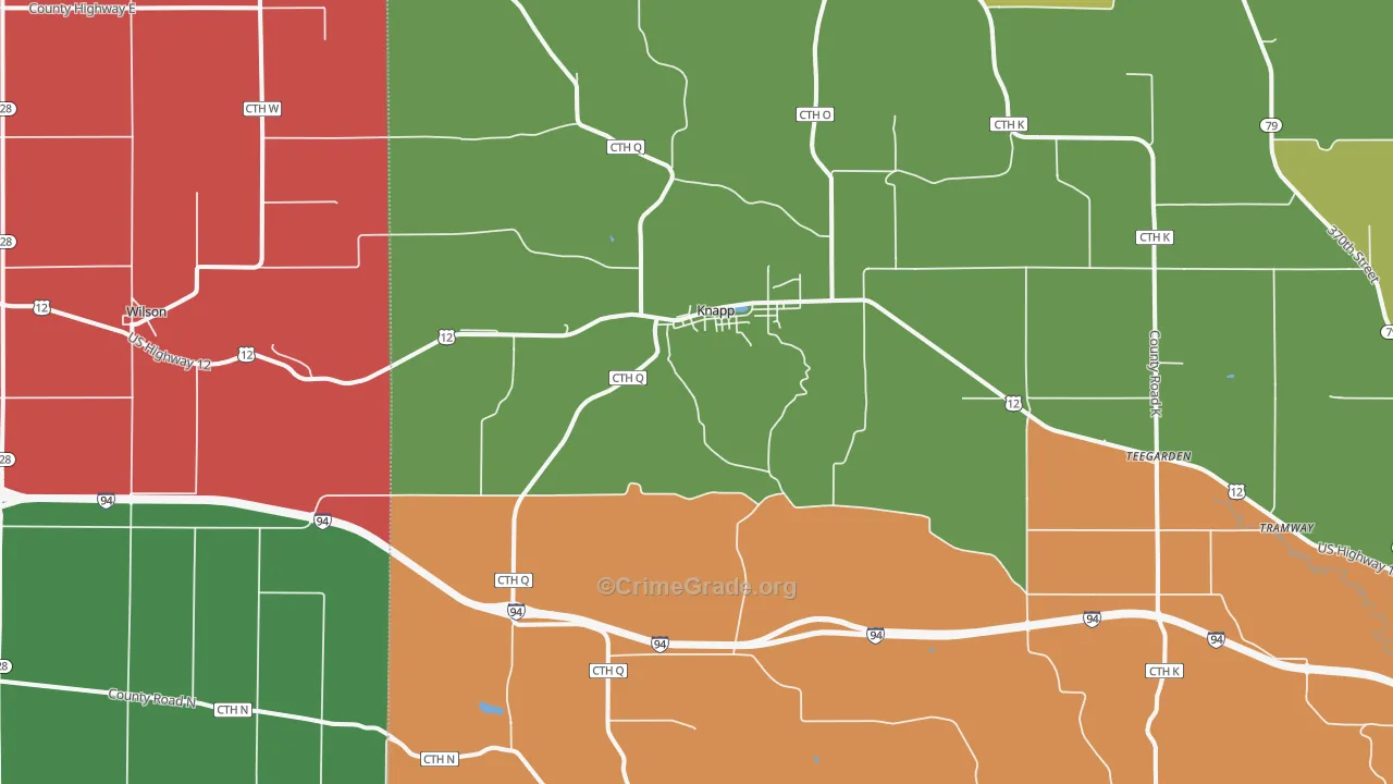 Knapp, WI Map of Murder Rates