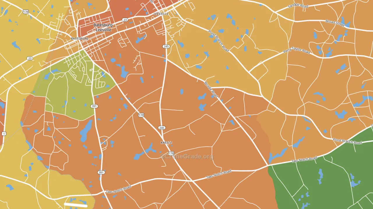 Kneece, SC Map of Murder Rates