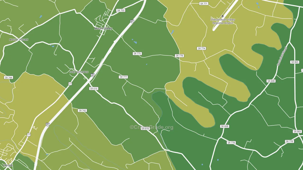 Knightly, VA Map of Murder Rates