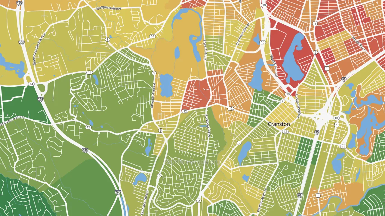 Knightsville, Cranston, RI Map of Murder Rates