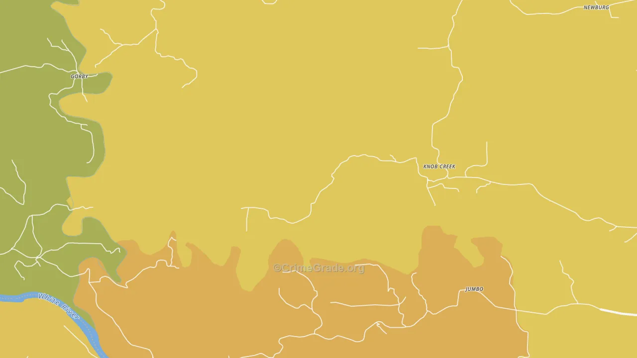 Knob Creek, AR Map of Murder Rates