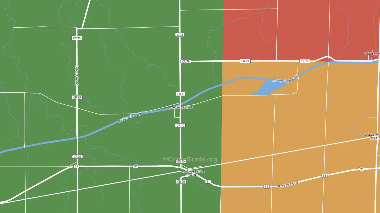 Knowlesville, NY Map of Murder Rates