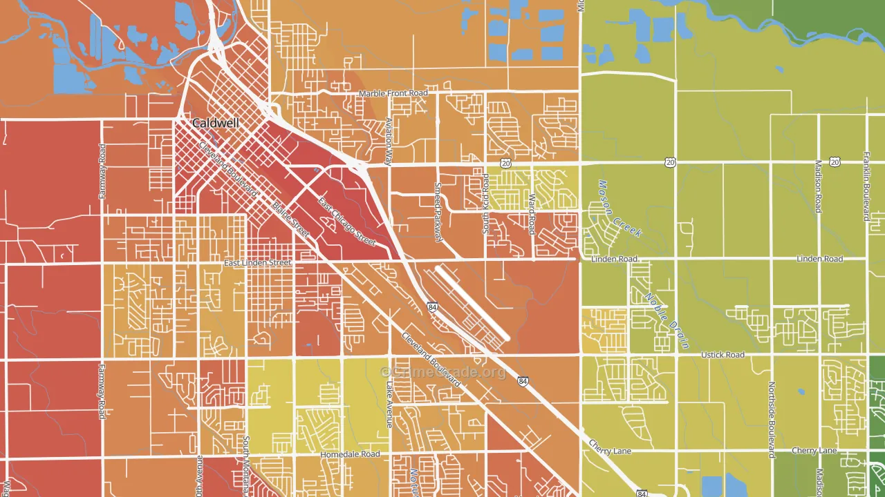 Knowlton Heights, ID Map of Murder Rates