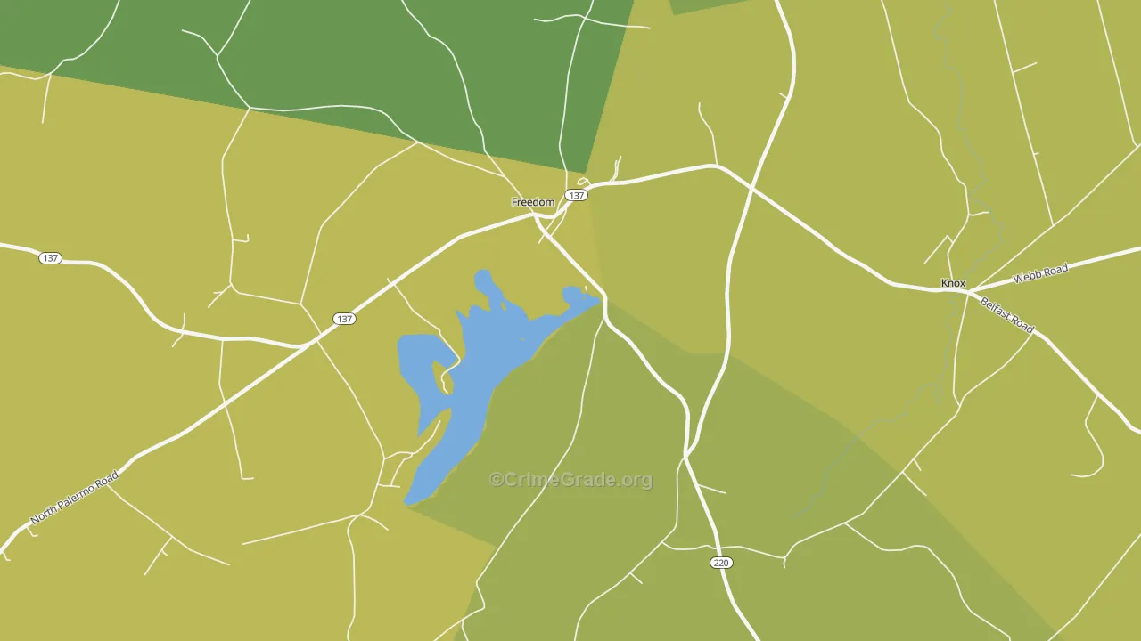 Knox Corner, ME Map of Murder Rates