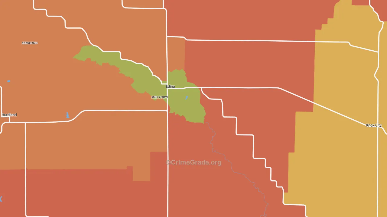 Knox County, MO Map of Murder Rates