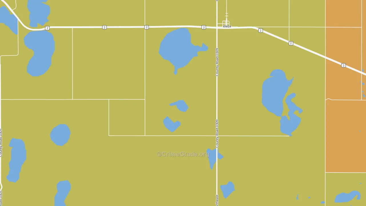 Knox, ND Map of Murder Rates