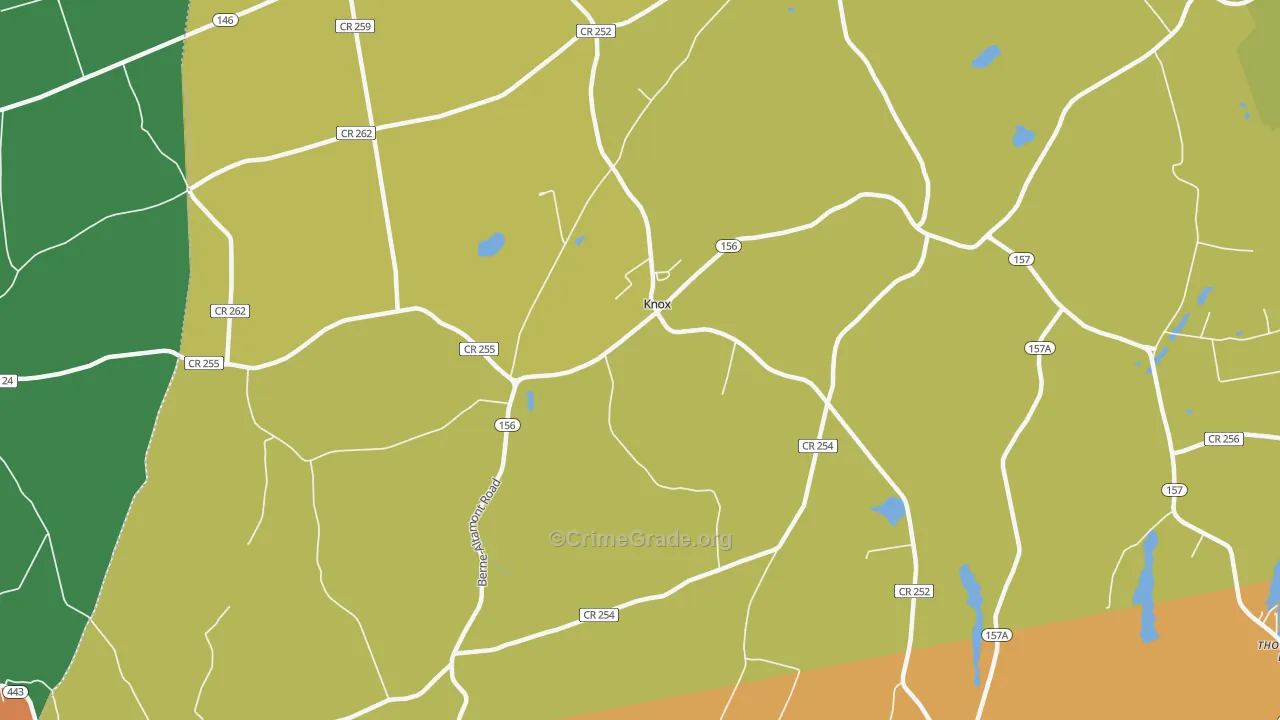 Knox, NY Map of Murder Rates