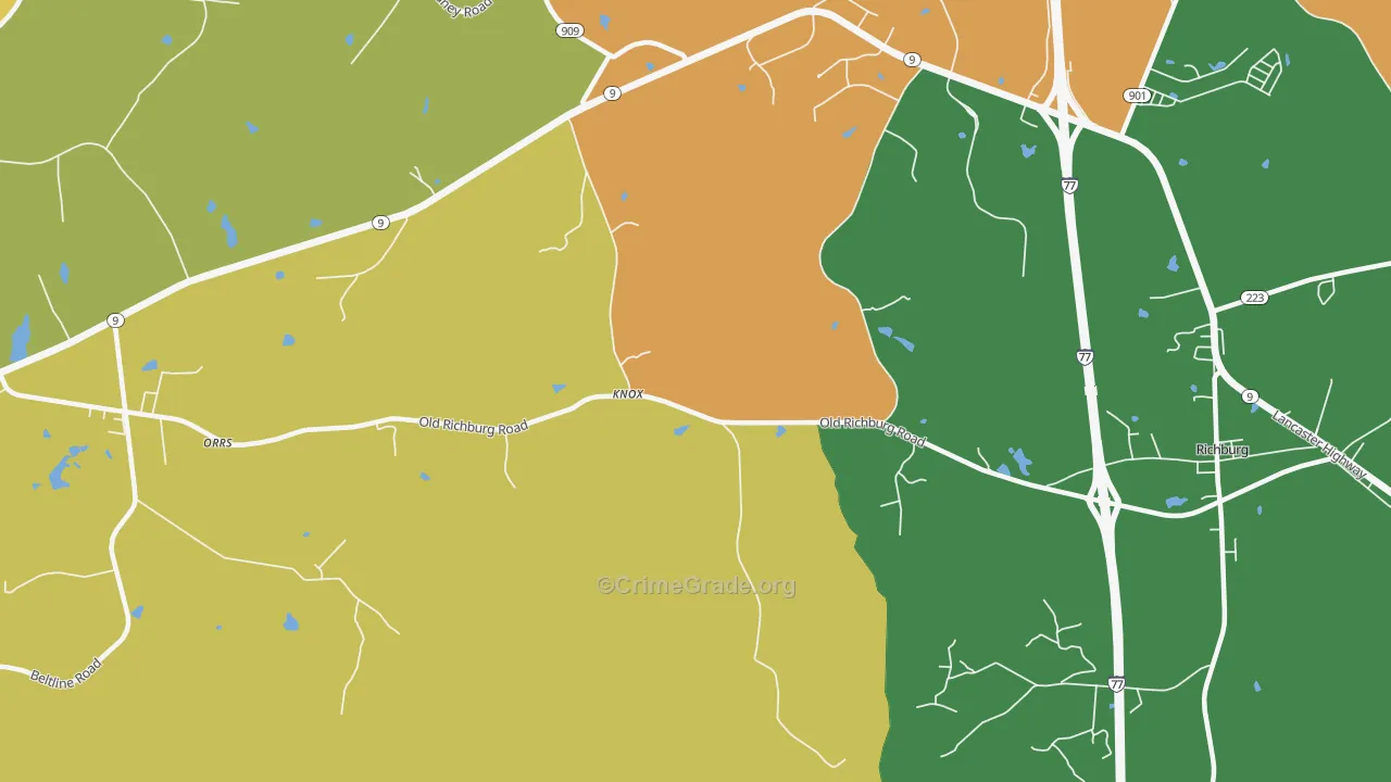 Knox, SC Map of Murder Rates
