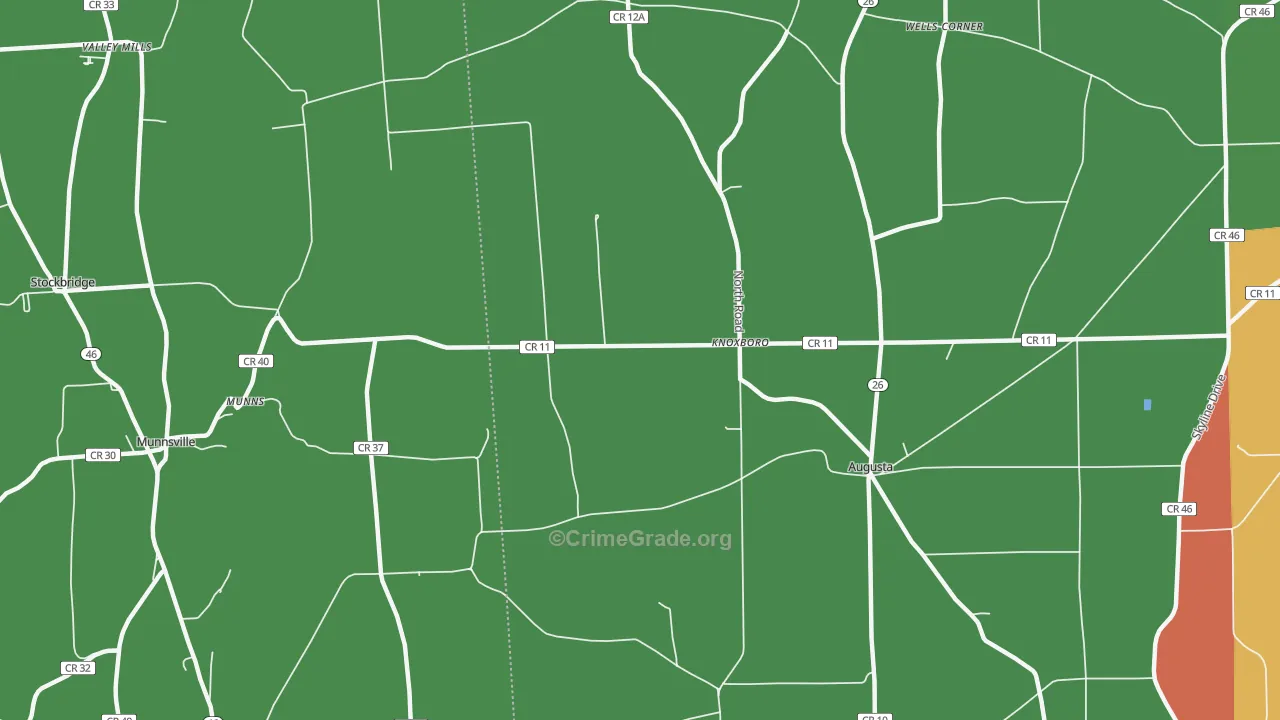 Knoxboro, NY Map of Murder Rates