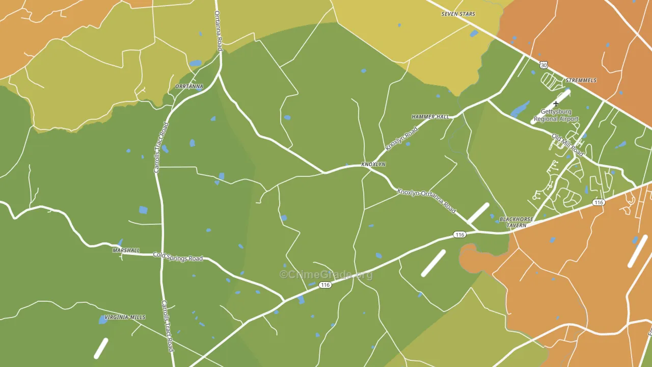 Knoxlyn, PA Map of Murder Rates
