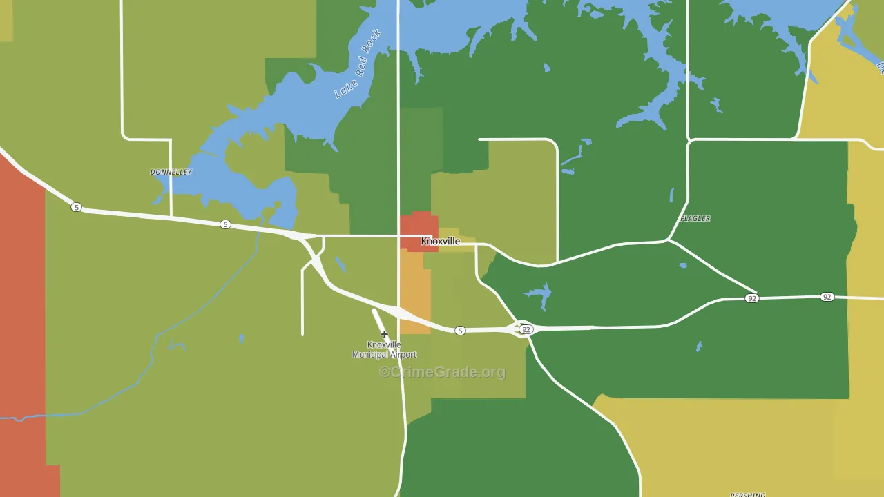 Knoxville, IA Map of Murder Rates