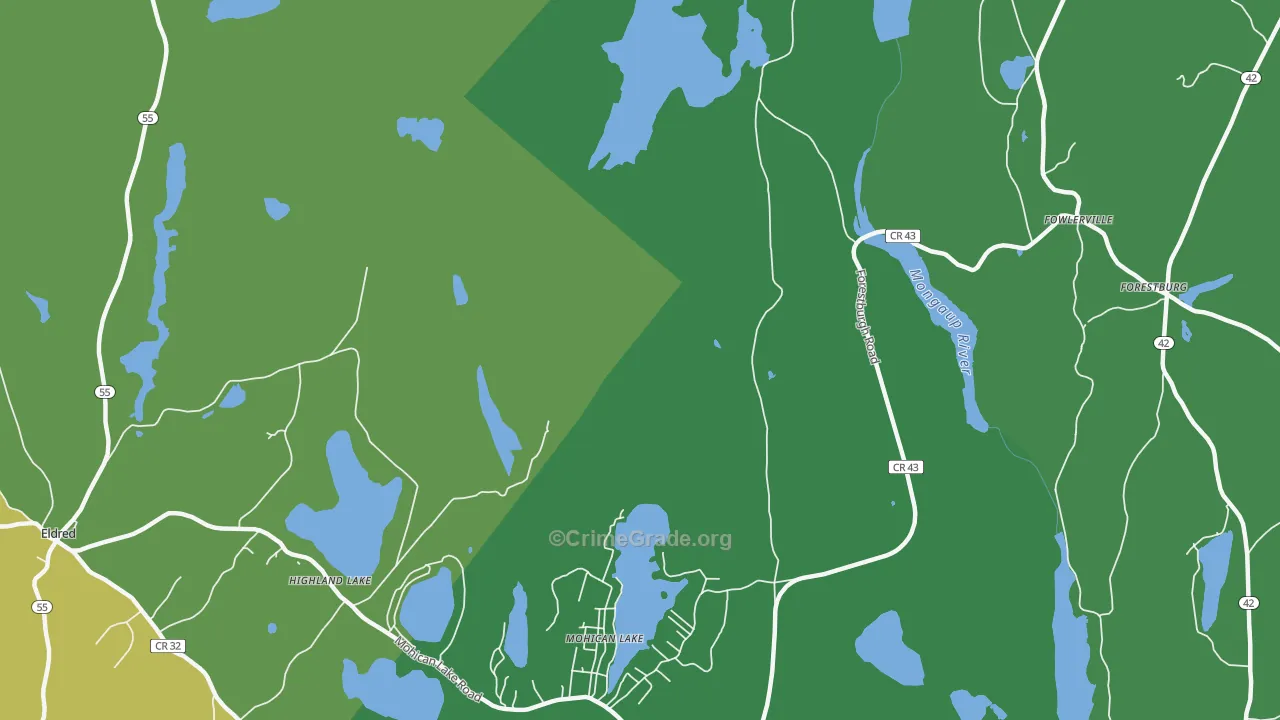 Kohlertown, NY Map of Murder Rates
