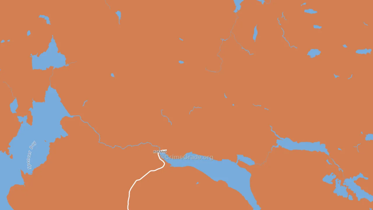 Kokadjo, ME Map of Murder Rates