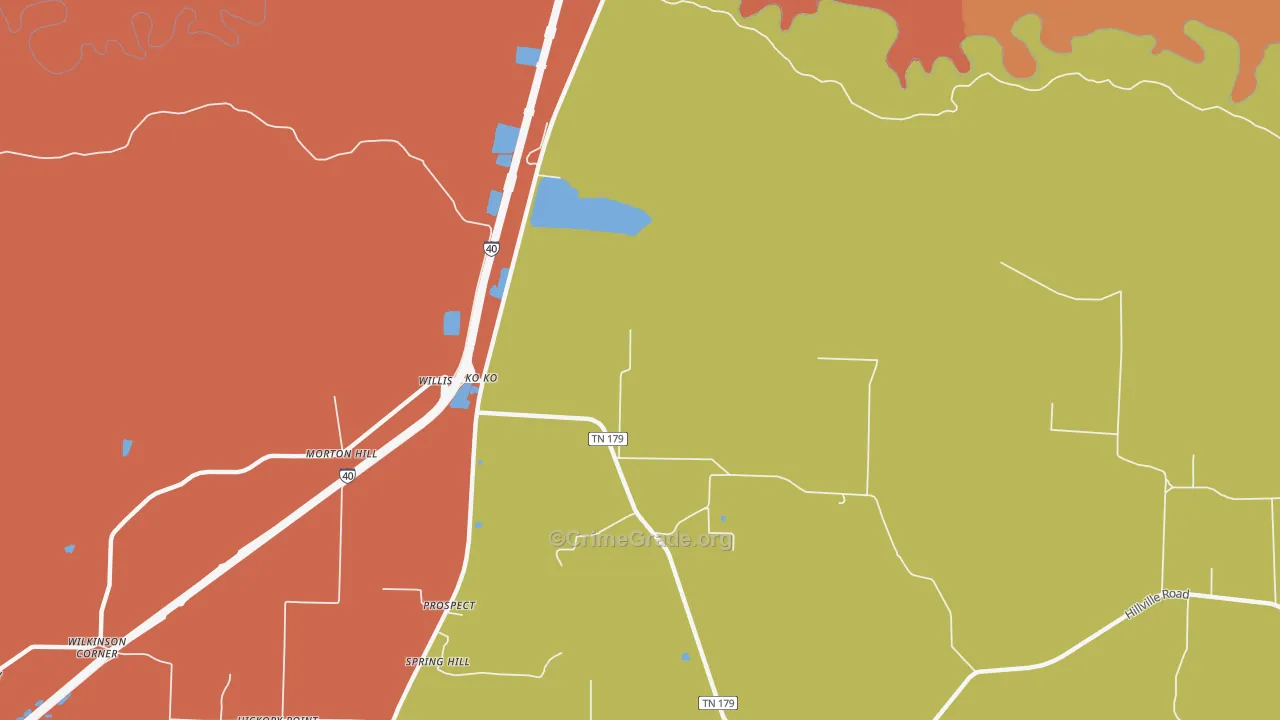 Koko, TN Map of Murder Rates