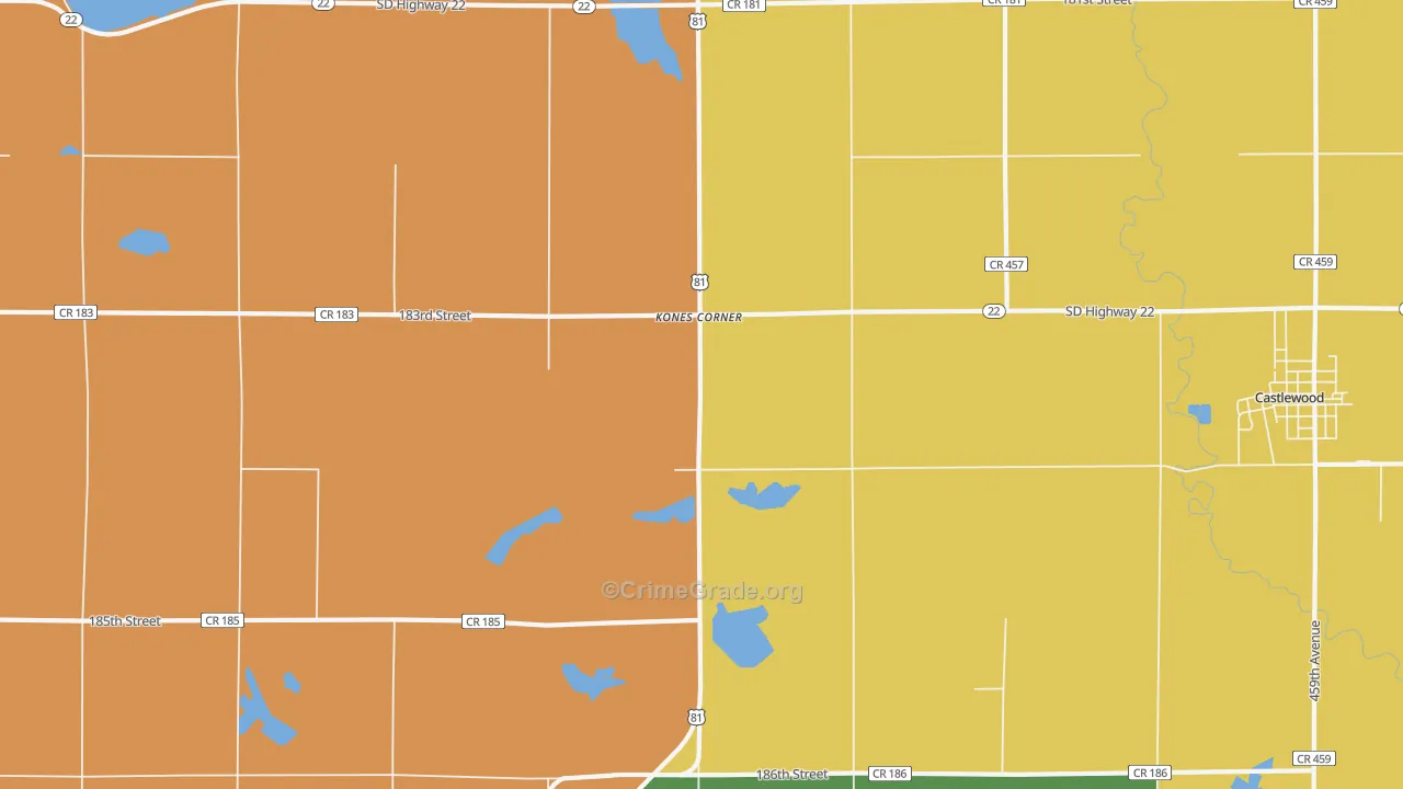 Kones Corner, SD Map of Murder Rates