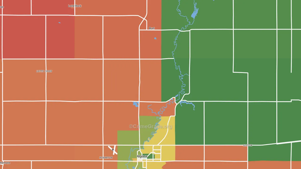Kossuth County, IA Map of Murder Rates
