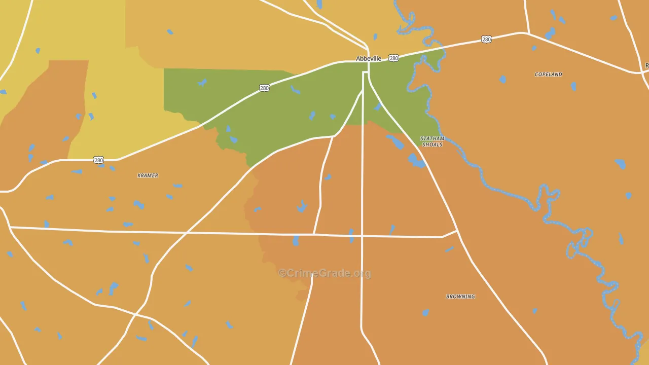 Kramer, GA Map of Murder Rates