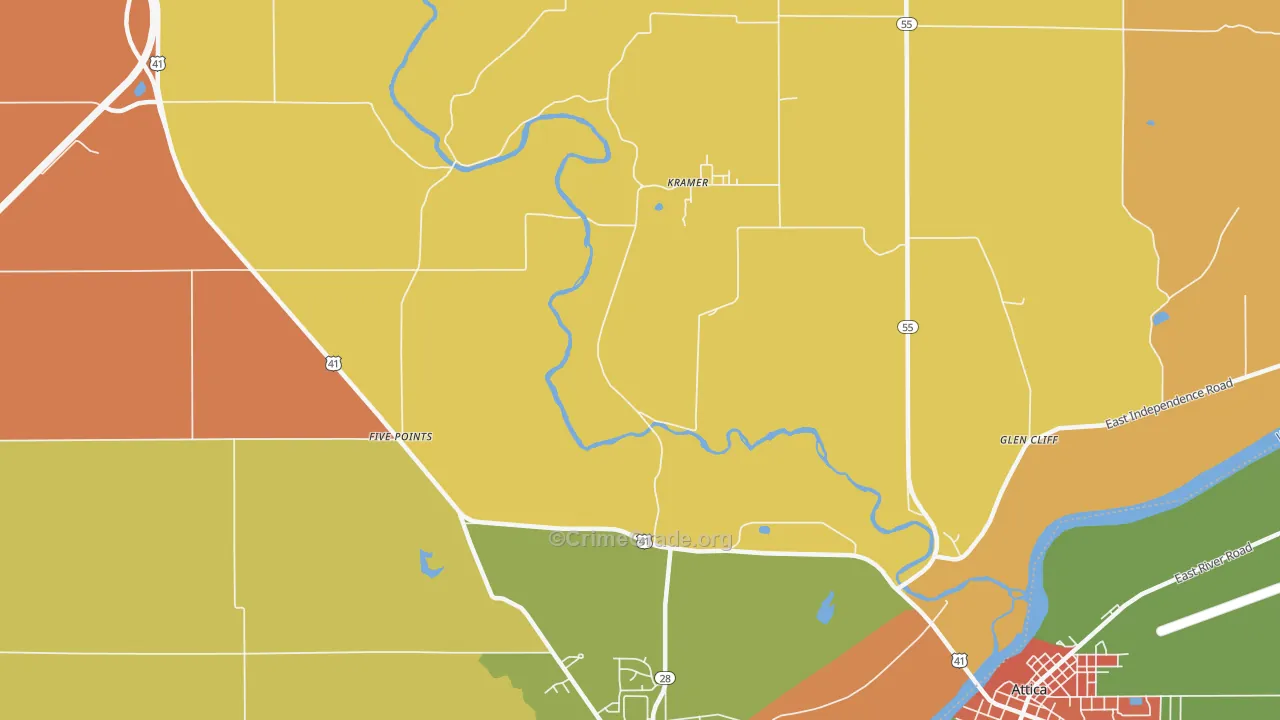 Kramer, IN Map of Murder Rates