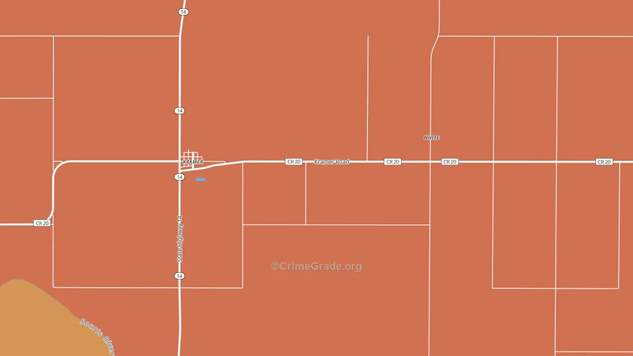 Kramer, ND Map of Murder Rates