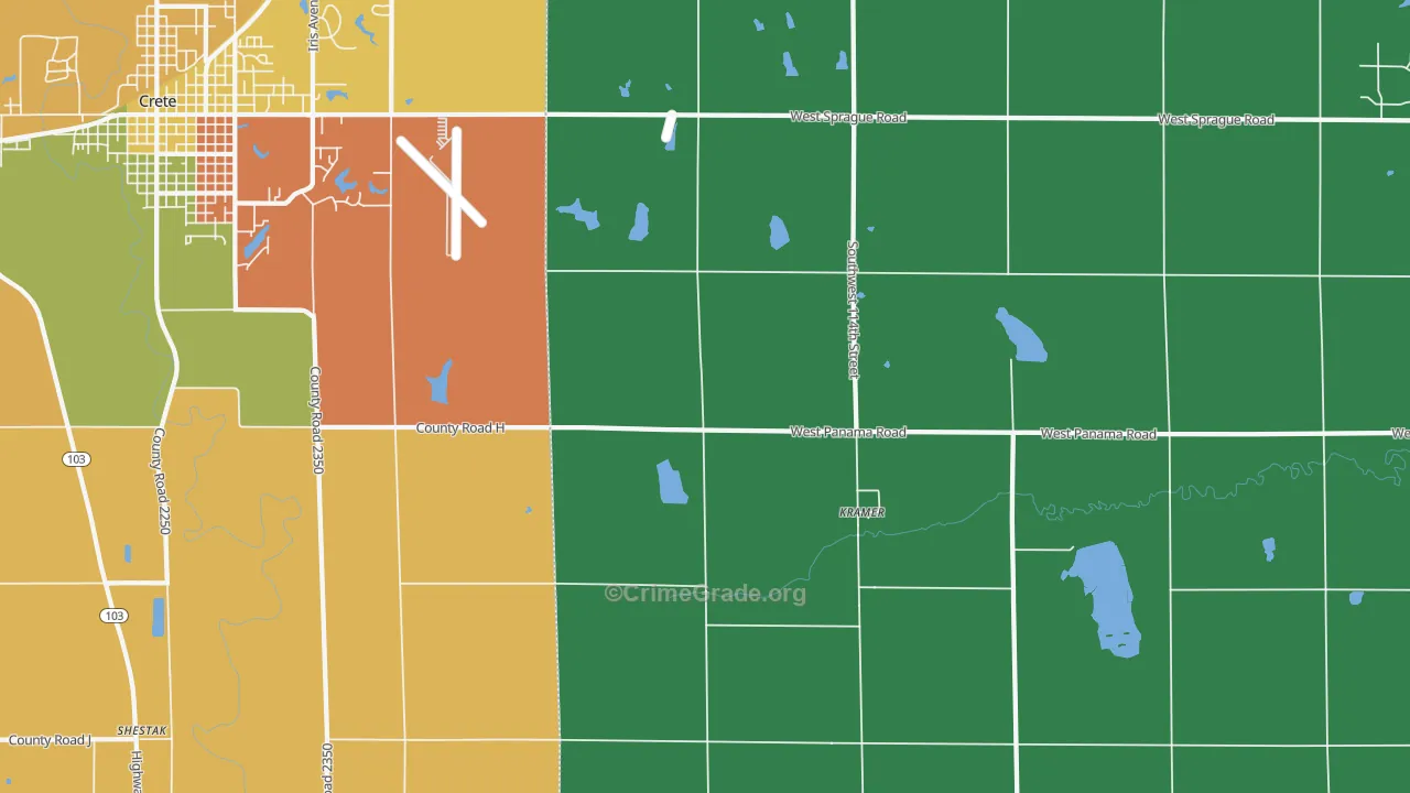 Kramer, NE Map of Murder Rates