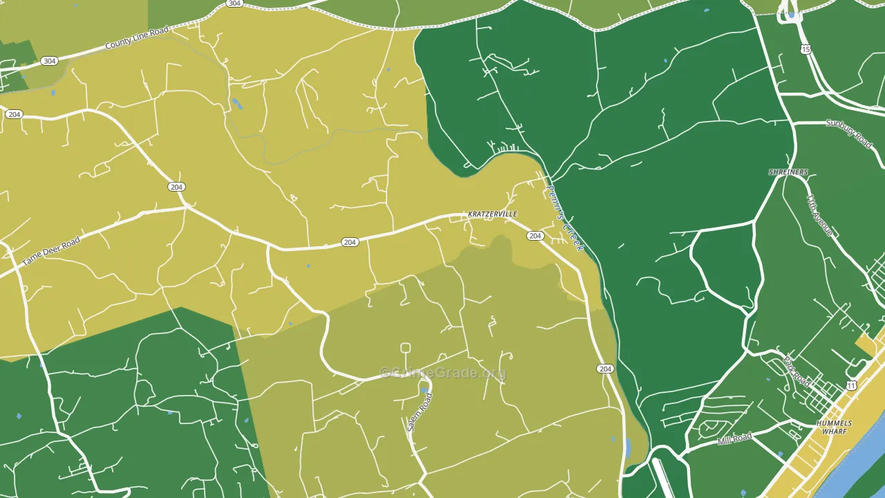 Kratzerville, PA Map of Murder Rates
