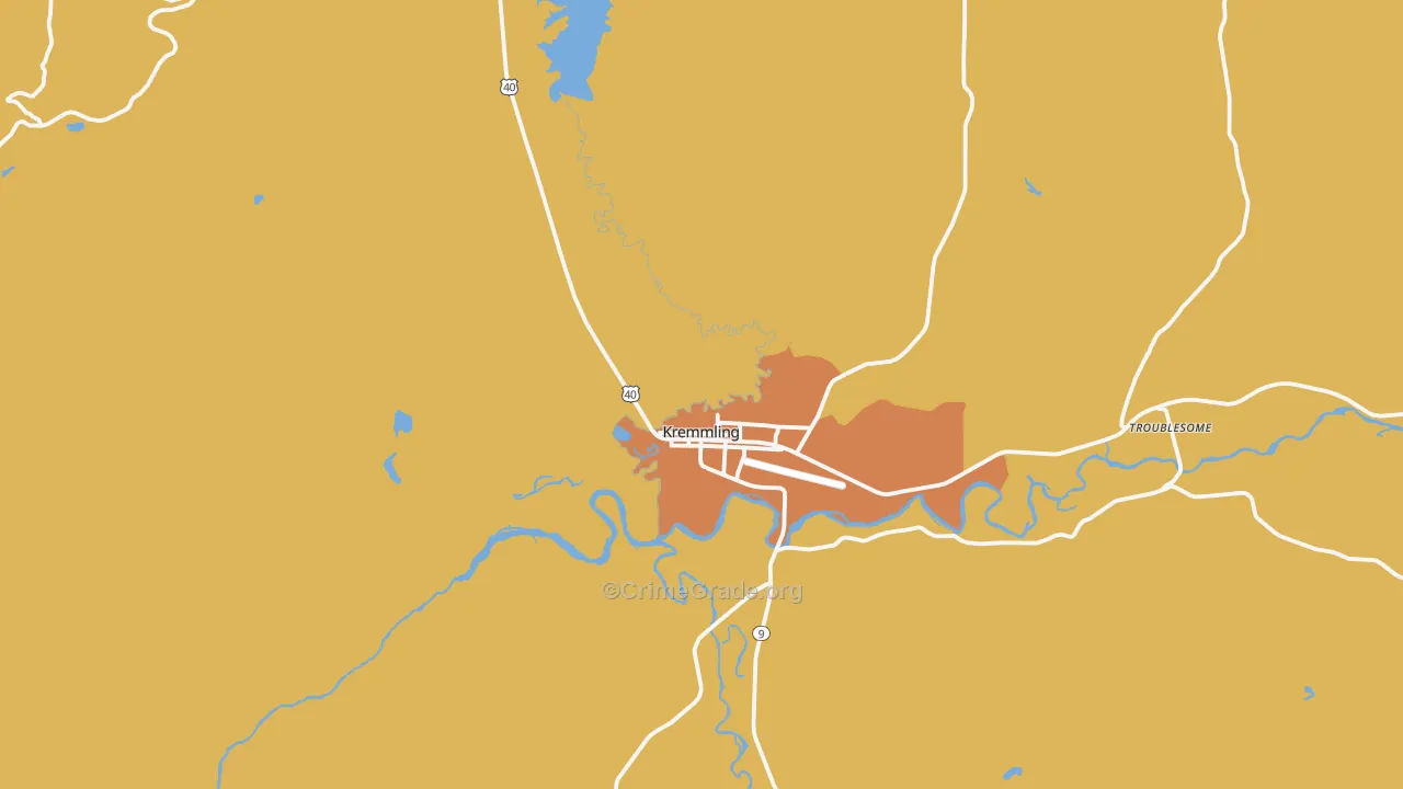 Kremmling, CO Map of Murder Rates